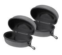 SUPVOX 2pcs Large Bike Glasses Case with Zipper, Shockproof Ski Goggles Storage Box, Wide Heightened Sunglasses Holder for Cycling and Winter Sports