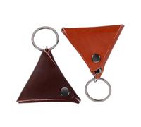 SUPVOX 2pcs Leather Guitar Pick Pouches Portable Plectrum Storage Bags with Keychain Durable Small Lightweight Holder for Acoustic Electric Guitar Accessories