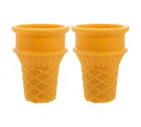 SUPVOX 2pcs Lifelike Ice Cone Simulation Food Dessert for Party Sweet Cones Pret Filled Waffle Prop for Display Photography Props