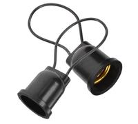 SUPVOX 2pcs Light Bulb Socket Base with Wire High Temperature Resistant Copper Lamp Holder for Outdoor Ceiling Fixtures Screw Light Fittings
