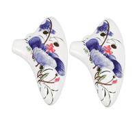 SUPVOX 2pcs Lightweight Blue and White Ceramic Ocarina Six Hole Musical Instrument for Beginners Adults for Music Practice and Party Favors Alto C Tuned