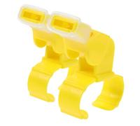 SUPVOX 2pcs Loud Dual Sound Coaches Whistle Finger Clip Plastic Sports Whistle for Basketball Football Volleyball Referees Teachers Emergency Use