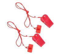SUPVOX 2pcs Magnetic Treadmill Safety Key with Secure Clip Emergency Stop Switch for Running Machines Rapid Response Fitness Equipment Replacement for Home Workouts