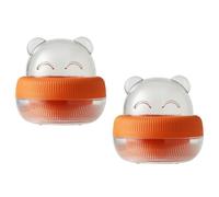 SUPVOX 2pcs Makeup Sponge Organizer Box with Waterproof Pp Material and Long Serving Life, Orange Makeup Puff Holder for Vanity Case Storage and Travel