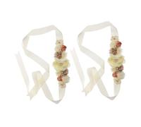 SUPVOX 2Pcs Maternity Daisy Flower Sash Belt for Expecting Mothers Waist Belly Belt Stylish Photography Accessory for Showers Maternity Events Beige