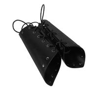 SUPVOX 2pcs Medieval Embossed Pu Leather Wrist Bracers Arm Guards Renaissance Viking Costume Accessories for Men and Women Larp Cosplay Props