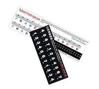 SUPVOX 2pcs Melodica Keyboard Stickers for Keys Pitch Labels with Notes Adhesive Melodica Note Stickers for Students and Beginners Black