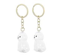 SUPVOX 2pcs Memorial Keychain Dog Bag Charm Pet Hair Storage Pendant Cute Dog Keychain Pet Lost Hair Keepsake Holder Keepsake Holder Key Fob Transparent Abs