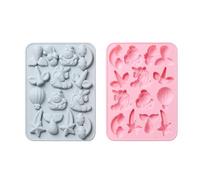 SUPVOX 2pcs Mermaid Tail Mold Fondant Mold Silicone Easy to Clean Safe for Long Term Use Creative Design for Baking Friends and Families Random Color