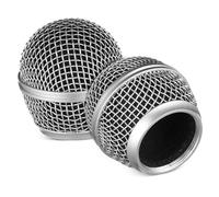 SUPVOX 2pcs Metal Microphone Grill Heads Replacement for Mesh Ball Head Grille with Easy Installation Acoustic Fault Reduction Robust Impact Protection for Sound Quality