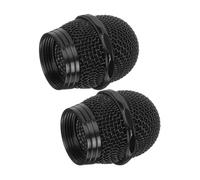 SUPVOX 2pcs Metal Microphone Grill Replacement with Secure Head Mesh for Ktv Studio and Stage Performance Mic Head Cover for Reliable Sound Precision and Easy Installation