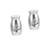 SUPVOX 2pcs Metal Pet Cremation Urn for Dog and Cat Ashes Keepsake Memorial Container Screw Lid for Pet Remembrance Compact and Lightweight Design for Easy Storage