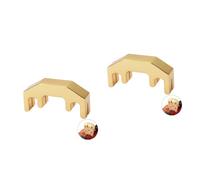 SUPVOX 2pcs Metal Violin Mute for Quiet Practice Gold Heavy Duty Design to Minimize Sound While Protecting Your Instrument Replacement for Violin Mutes