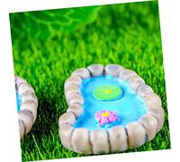 SUPVOX 2PCS Micro Lifelike Sand Table Models Vivid Heart-shaped Lotus Leaf Footprint Lotus Flower Ornaments for Desktop Garden Miniature Landscape Decor for DIY Sand Table Architectural