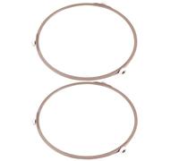 SUPVOX 2pcs Microwave Oven Turntable Holder with 1.4cm Plastic Wheels, round Glass Plate Support Ring, Microwave Plate Rotating Rack Compatible with Inner Oven Parts