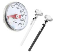 SUPVOX 2pcs Milk Bottle Thermometer Set for Formula, Digital Water Temperature Gauge with Dial Display, Black and White, Instant-read Cooking Thermometer for Kitchen and Beverage