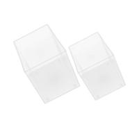 SUPVOX 2pcs Mini Clear Betta Fish Tank Plastic Aquarium Bowl with Open Top Design Space Saving Desktop Aquarium for Home Office Easy to Clean and Portable