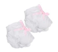 SUPVOX 2pcs Mini Doll Panties White Cotton Underwear for 20cm Dolls Pretend Play Clothes Set