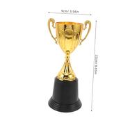 SUPVOX 2pcs Mini Gold Trophy Awards with Black Base Plastic Build for Sports Tournament Winners Graduation Recognition Compact Stylish Design
