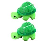 SUPVOX 2pcs Mini Plush Turtle Pendants Adorable Stuffed Tortoise Keychain Bag Hanging Decor for DIY Projects and for All Occasions