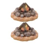 SUPVOX 2pcs Miniature Campfire Dollhouse Fire Pit Resin DIY Tiny Bonfire Model for Decor Holiday Decorations Micro Landscape and Unique DIY Projects