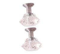 SUPVOX 2Pcs Miniature Ceiling Lamp Silver Acrylic 1:12 Scale Decorative Hanging Lamp for Dolly House Home Decoration with Delicate Workmanship and Elegant Style