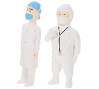 SUPVOX 2pcs Miniature Doctor Figurines Hand Painted Mini People Models for Sand Table Micro Landscape and Role Playing Compact Mini Figurines for Architectural Scenes