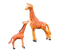 SUPVOX 2pcs Miniature Moss Giraffe Figurines Resin Mini Animal Decorations for Office Table Living Jungle Decor