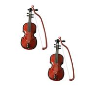 SUPVOX 2pcs Miniature Violin Models for Christmas Tree Decoration Realistic Simulation Abs Musical Instrument Adornments Mini Decor Props for Home and Office Display