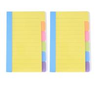 SUPVOX 2pcs Multipurpose Self-stick Notepads with Assorted Colors, Planner Notebook Paper Pads for School and Office Supplies, Reusable Adhesive Notes for Revision and Random Color