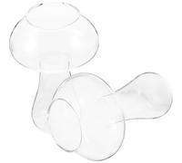 SUPVOX 2pcs Mushroom Design Cocktail Glasses for Parties and Bars, Creative Mushroom Shaped Drinkware for Festivals and Home Use