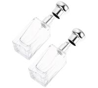 SUPVOX 2pcs Mushroom Head Travel Spray Bottle 25ml Glass Refillable Silver