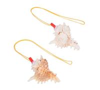 SUPVOX 2Pcs Natural Conch Shell Horn Whistle Unique Blowing Horn for Home Decor Symbol of Luck for Celebrations Parties Holiday Presents Distinctive Design