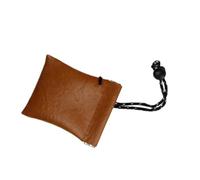 SUPVOX 2pcs Neck Hanging Mini Change Purse Set, Lightweight Yellow Kraft Paper Texture Leather Coin Pouch with Earphone and Key Storage, Multi-Purpose Wallet for Outdoor Money and Card