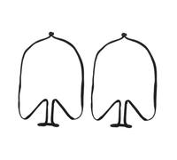 SUPVOX 2pcs Neckworn Style Microphone Holder Stable Portable Design Adjustable Mic Stand Hanging Holder for Hosts Magicians on The Go Performances and Events with Black Plastic Metal