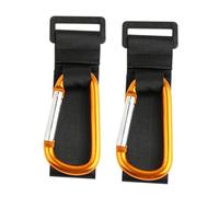 SUPVOX 2pcs Non-Slip Stroller Hooks Clip for Carriage Easy Install Quick Release Organizer Hanger Gold D-Ring Clips for Prams Walkers Shopping Carts Convenient Bag Holder Accessory
