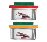 SUPVOX 2pcs Observation Box with Magnifier Outdoor Bug Catcher for Science Exploration Abs Safe Feeding Bottle Spectate Cups for Educational Nature Study and Camping