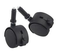 SUPVOX 2pcs Office Chair Casters with Brake 2-inch Plastic Stem Wheels Replacement for Gaming and Computer Chairs, Heavy Duty Furniture Swivel Casters for Home and Office Use