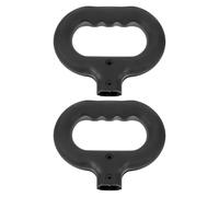 SUPVOX 2pcs Outdoor Camping Cart Pull Handle Replacement Set, Plastic Trolley Grip with Oval Interface, Compatible with Foldable Wagon and Shopping Trolley for Easy Transport and Garden