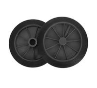 SUPVOX 2pcs Outdoor Garbage Bin Wheels Universal Solid and Hollow Rubber Trash Can Wheel Replacement Parts for Large Waste Bins with Standard Axle, Suitable for Garden and Street Use