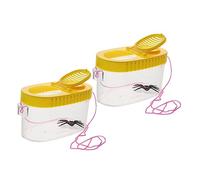 SUPVOX 2PCS Outdoor Insect Observation Magnifying Containers for Boys and Girls Multi-function Critter Boxes Feeding Supply Portable Insect Magnifier for Nature Exploration