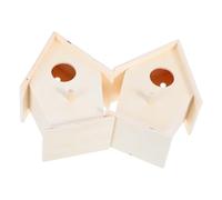 SUPVOX 2pcs Outdoor Wooden Birdhouse Kit Unpainted Durable DIY Nesting Hut for Garden Balcony Patio Craft Projects and Bird Watching
