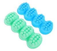 SUPVOX 2pcs Oval Silicone Soap Molds Massage Bar Mold 4-Cavity Small DIY Craft Making Tool for Handmade Soap in Blue and Green