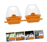 SUPVOX 2Pcs Parakeet Feeders for Bird Cage Plastic Hanging Food and Water Bowls Easy to Clean Small Pet Feeder for Birds Rabbits Hamsters
