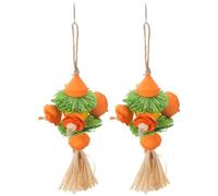 SUPVOX 2pcs Parrot Bird Chewing with Wood Shredding Sticks Hanging Cage Accessories for Pet Birds Chew and Play for Parrots