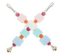 SUPVOX 2pcs Parrot Chew for Birds Durable Beak Grinding Hanging Plaything Safe Non Toxic Material Random Bright Colors to Attract and Exercise Pet Parrots Random Color