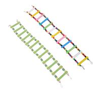 SUPVOX 2pcs Parrot Climbing Ladder Wooden Pet Ladder for Small and Birds Interactive Toy Bird Bridge for Cage Decoration