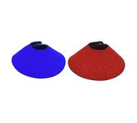 SUPVOX 2Pcs Parrot Wound Protective Collar Cone Scratch Neck Collar for Birds Comfortable Adorable Design Red Blue for Healing Plucking and Injury