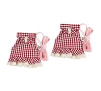 SUPVOX 2pcs Pet and Leash Animals Bunny and Ferret Traction Chest Strap for Outdoor Walking and Training s Checkered