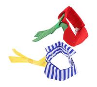 SUPVOX 2pcs Pet Bird Tie Parrot Necktie Stripes Design Small Animal Collar Versatile for Chick Goose Pet Photo Prop Party Dress up